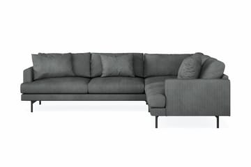 Menard 6-seters Høyrevendt L-formet Hjørnesofa i Manchester - Grå - Møbler - Sofaer - Hjørnesofaer