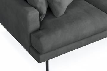 Menard 6-seters Høyrevendt L-formet Hjørnesofa i Manchester - Grå - Møbler - Sofaer - Hjørnesofaer