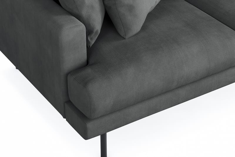 Menard 6-seters Høyrevendt L-formet Hjørnesofa i Manchester - Grå - Møbler - Sofaer - Hjørnesofaer