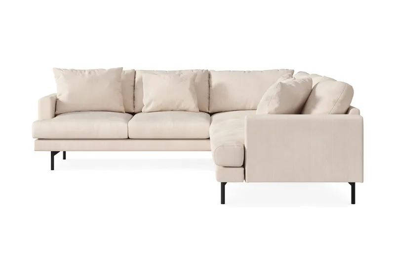 Menard 6-seters Venstrevendt L-formet Hjørnesofa i Manchester - Beige - Møbler - Sofaer - Hjørnesofaer