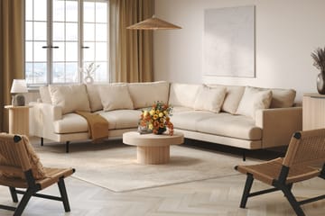 Menard 6-seters Venstrevendt L-formet Hjørnesofa i Manchester - Beige - Møbler - Sofaer - Hjørnesofaer