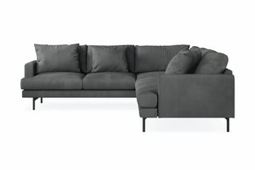 Menard 6-seters Venstrevendt L-formet Hjørnesofa i Manchester - Grå - Møbler - Sofaer - Hjørnesofaer