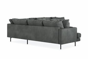 Menard 6-seters Venstrevendt L-formet Hjørnesofa i Manchester - Grå - Møbler - Sofaer - Hjørnesofaer