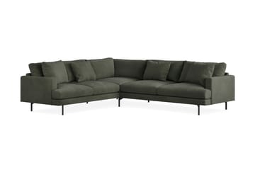 Menard 6-seters Venstrevendt L-formet Hjørnesofa i Manchester - Mørk grønn - Møbler - Sofaer - Hjørnesofaer