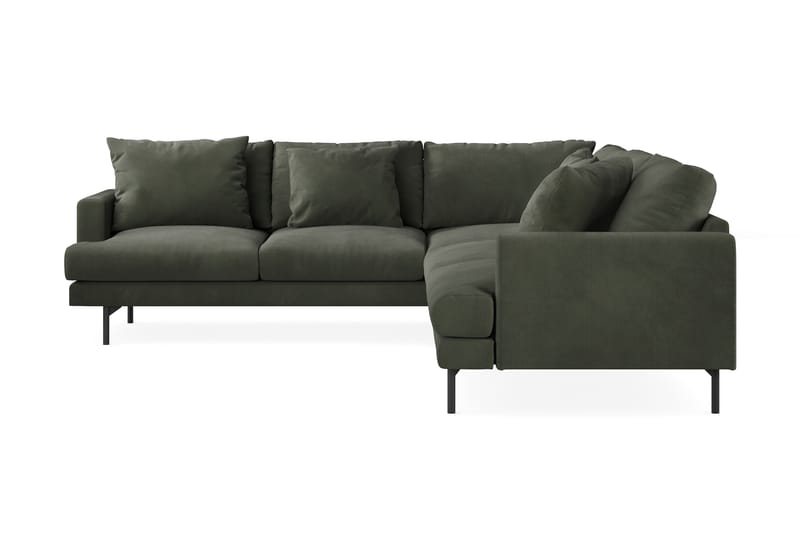 Menard 6-seters Venstrevendt L-formet Hjørnesofa i Manchester - Mørk grønn - Møbler - Sofaer - Hjørnesofaer
