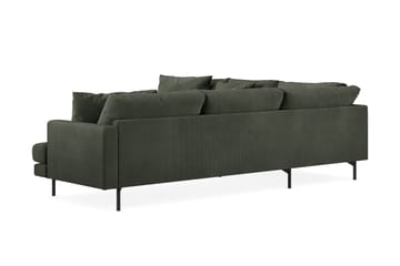 Menard 6-seters Venstrevendt L-formet Hjørnesofa i Manchester - Mørk grønn - Møbler - Sofaer - Hjørnesofaer