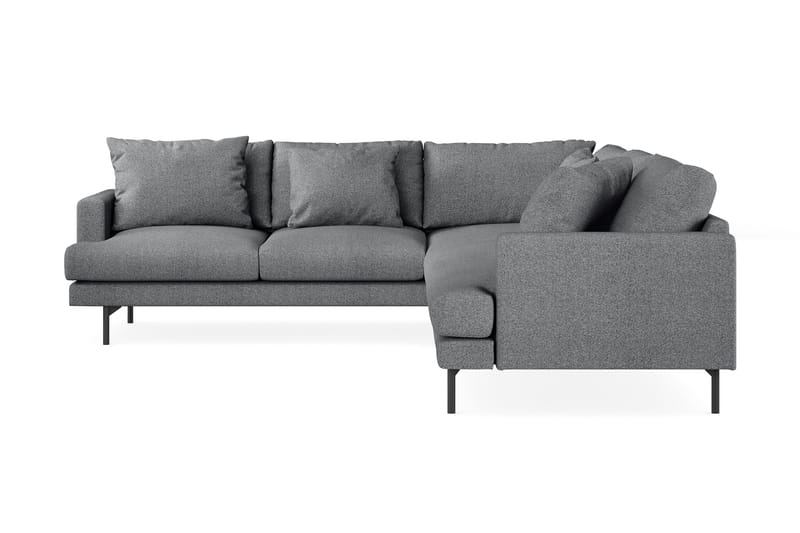 Menard 6-seters Venstrevendt L-formet Hjørnesofa i Stoff - Mørk grå - Møbler - Sofaer - Hjørnesofaer