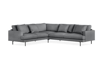 Menard 6-seters Venstrevendt L-formet Hjørnesofa i Stoff - Mørk grå - Møbler - Sofaer - Hjørnesofaer
