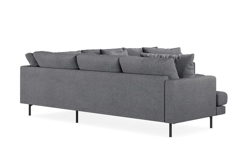 Menard 6-seters Venstrevendt L-formet Hjørnesofa i Stoff - Mørk grå - Møbler - Sofaer - Hjørnesofaer
