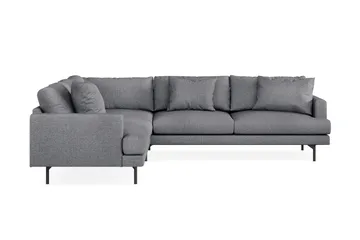 Menard 6-seters Venstrevendt L-formet Hjørnesofa i Stoff - Mørk grå - Møbler - Sofaer - Hjørnesofaer
