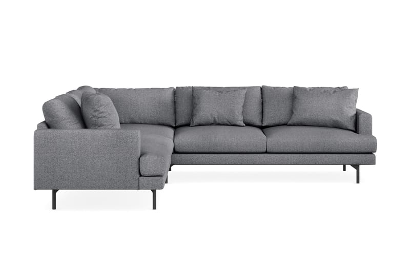 Menard 6-seters Venstrevendt L-formet Hjørnesofa i Stoff - Mørk grå - Møbler - Sofaer - Hjørnesofaer
