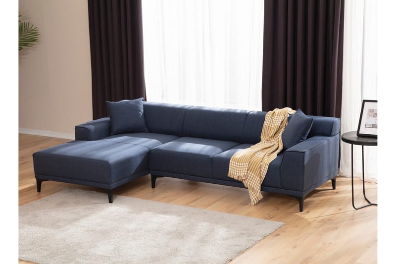Mississauga Divansofa 3-seters - Blå - Møbler - Sofaer - Sofaer med sjeselong - 3 seters sofa med divan