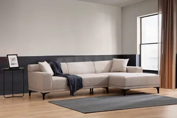 Mississauga Divansofa 3-seters - Hvit - Møbler - Sofaer - Hjørnesofaer - Hjørnesofa med divan