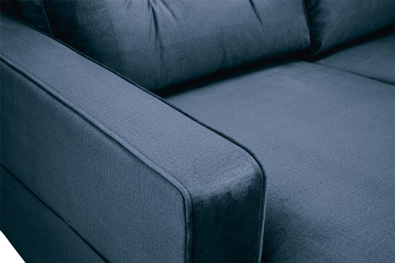 Monroe 5-seters Vendbar U-formet Hjørnesofa med Divan i Fløyel - Blå - Møbler - Sofaer - Hjørnesofaer