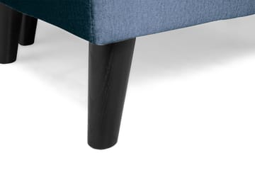 Monroe 5-seters Vendbar U-formet Hjørnesofa med Divan i Fløyel - Blå - Møbler - Sofaer - Hjørnesofaer
