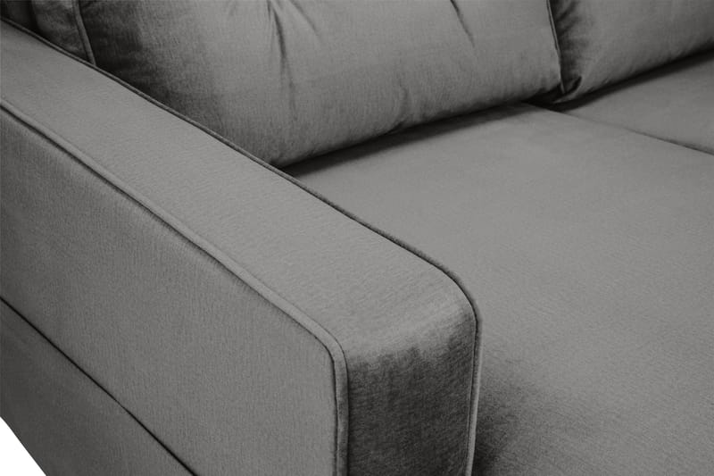 Monroe 5-seters Vendbar U-formet Hjørnesofa med Divan i Fløyel - Mørk grå - Møbler - Sofaer - Hjørnesofaer