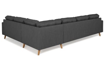Monroe 5-seters Vendbar U-formet Hjørnesofa med Divan i Stoff - Mørk grå - Møbler - Sofaer - Hjørnesofaer - Hjørnesofa med divan
