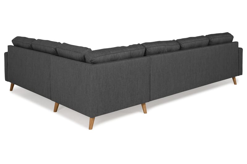 Monroe 5-seters Vendbar U-formet Hjørnesofa med Divan i Stoff - Mørk grå - Møbler - Sofaer - Hjørnesofaer - Hjørnesofa med divan