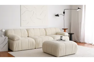 Murum Hjørnesofa 3-seter - Hvit - Møbler - Sofaer - Sofaer med sjeselong - 4 seters sofa med divan