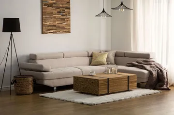 Norrea Hjørnesofa 261 cm - Beige - Møbler - Sofaer - Hjørnesofaer