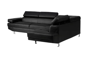 Norrea Hjørnesofa 261 cm - Svart - Møbler - Sofaer - Skinnsofaer
