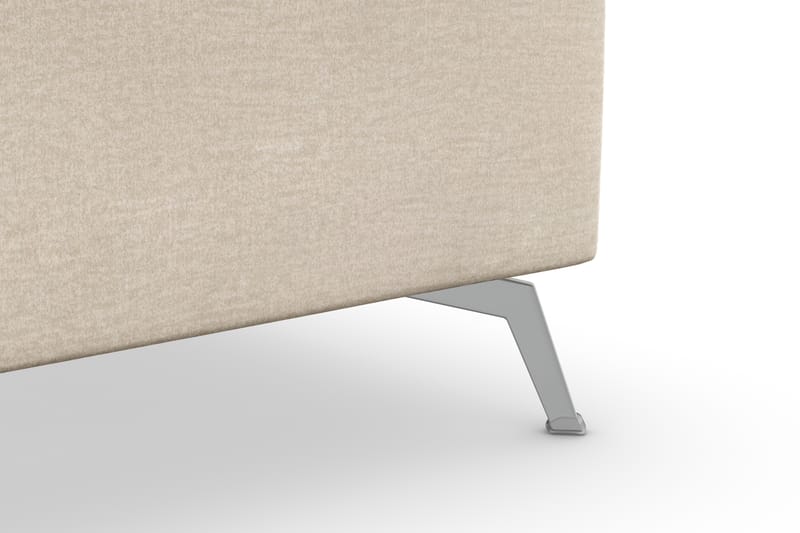 Ocean Lyx 5-seters Vendbar L-formet Hjørnesofa i Fløyel - Beige - Møbler - Sofaer - Hjørnesofaer
