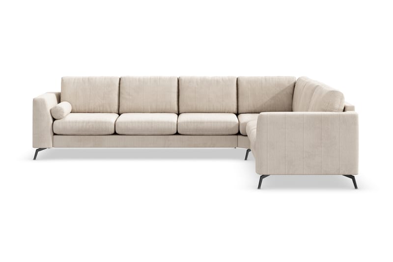 Ocean Lyx 5-seters Vendbar L-formet Hjørnesofa i Manchester - Beige - Møbler - Sofaer - Hjørnesofaer