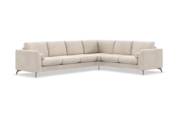 Ocean Lyx 5-seters Vendbar L-formet Hjørnesofa i Manchester - Beige - Møbler - Sofaer - Hjørnesofaer