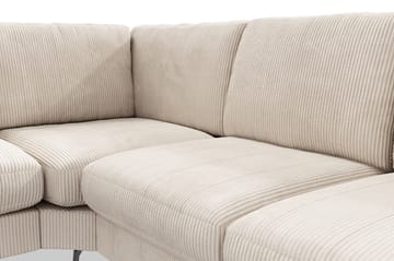 Ocean Lyx 5-seters Vendbar L-formet Hjørnesofa i Manchester - Beige - Møbler - Sofaer - Hjørnesofaer