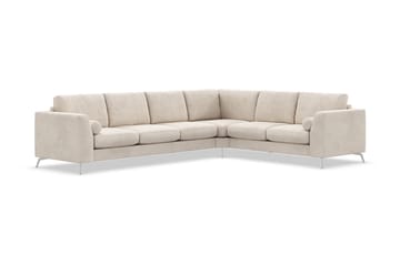Ocean Lyx 5-seters Vendbar L-formet Hjørnesofa i Manchester - Beige - Møbler - Sofaer - Hjørnesofaer