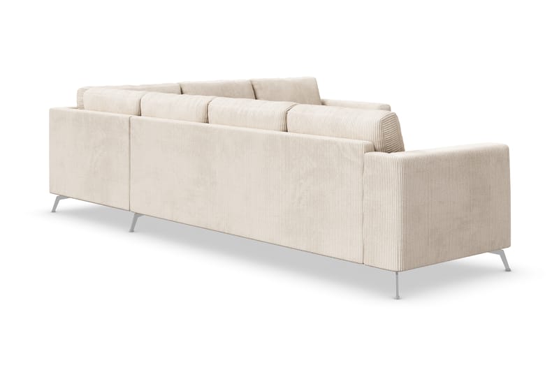 Ocean Lyx 5-seters Vendbar L-formet Hjørnesofa i Manchester - Beige - Møbler - Sofaer - Hjørnesofaer