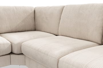 Ocean Lyx 5-seters Vendbar L-formet Hjørnesofa i Manchester - Beige - Møbler - Sofaer - Hjørnesofaer