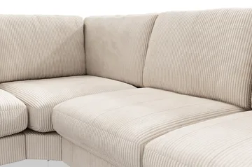 Ocean Lyx 5-seters Vendbar L-formet Hjørnesofa i Manchester - Beige - Møbler - Sofaer - Hjørnesofaer
