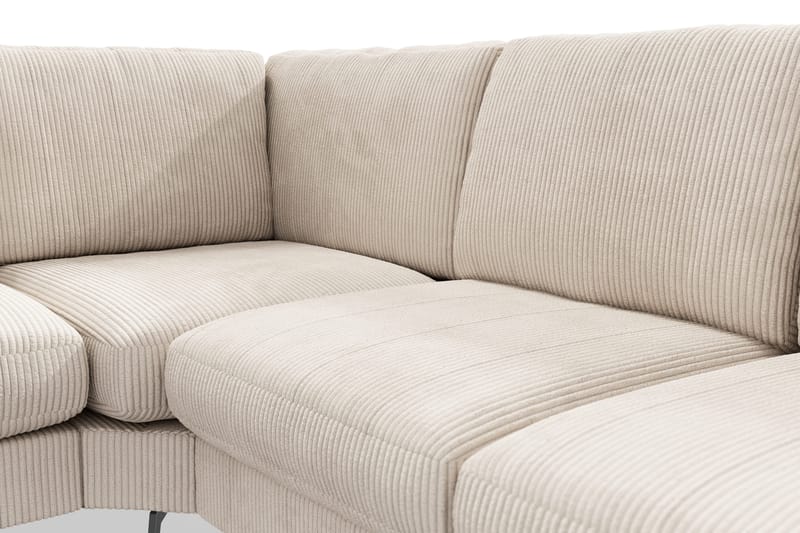 Ocean Lyx 5-seters Vendbar L-formet Hjørnesofa i Manchester - Beige - Møbler - Sofaer - Hjørnesofaer
