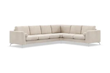 Ocean Lyx 5-seters Vendbar L-formet Hjørnesofa i Manchester - Beige - Møbler - Sofaer - Hjørnesofaer