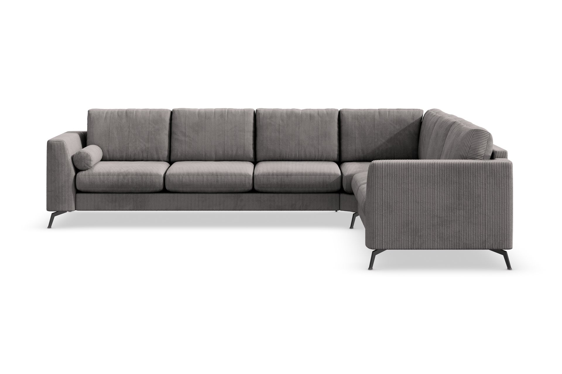 Ocean Lyx 5-seters Vendbar L-formet Hjørnesofa i Manchester - Mørk grå - Møbler - Sofaer - Hjørnesofaer