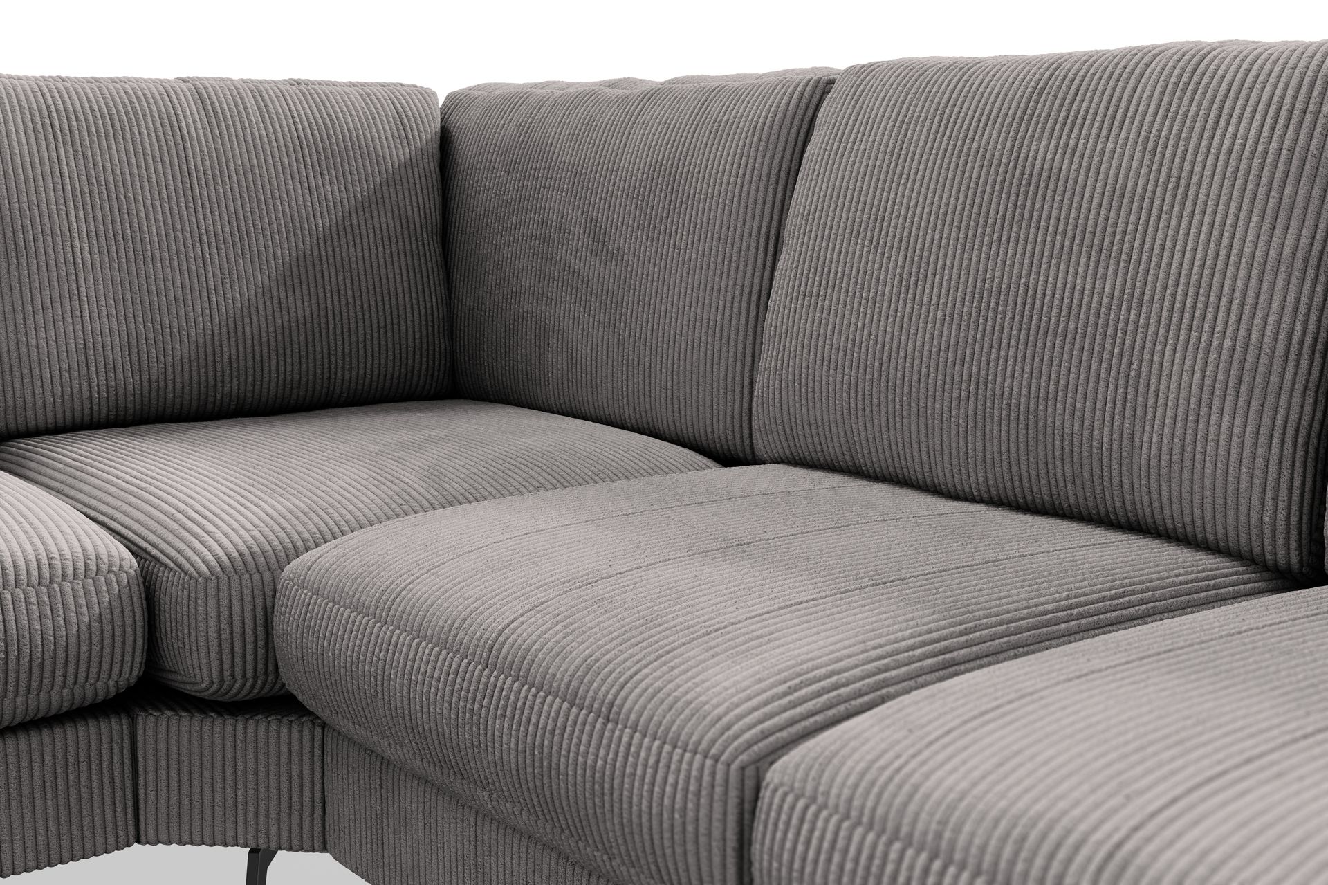 Ocean Lyx 5-seters Vendbar L-formet Hjørnesofa i Manchester - Mørk grå - Møbler - Sofaer - Hjørnesofaer