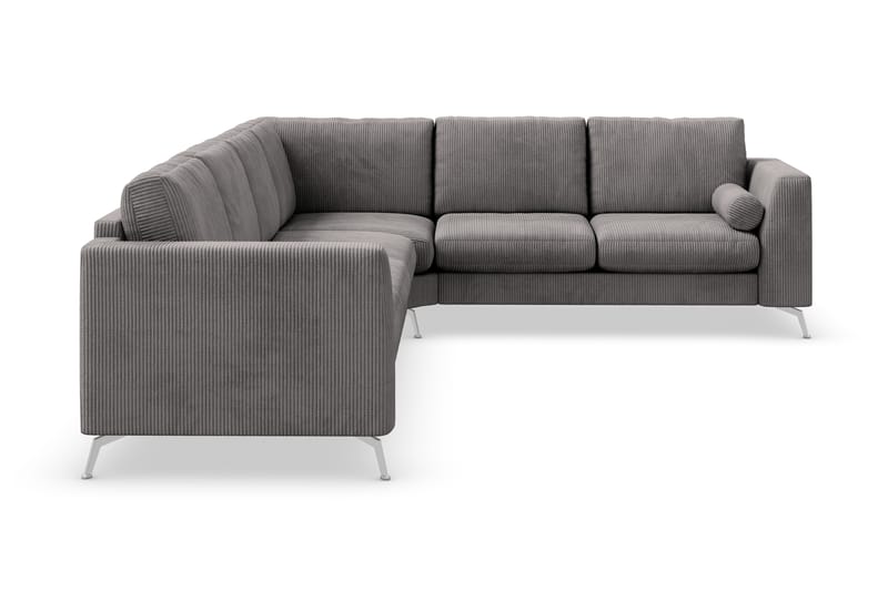 Ocean Lyx 5-seters Vendbar L-formet Hjørnesofa i Manchester - Mørk grå - Møbler - Sofaer - Hjørnesofaer