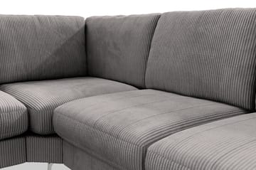 Ocean Lyx 5-seters Vendbar L-formet Hjørnesofa i Manchester - Mørk grå - Møbler - Sofaer - Hjørnesofaer