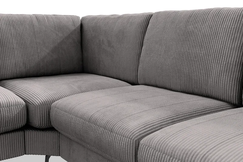 Ocean Lyx 5-seters Vendbar L-formet Hjørnesofa i Manchester - Mørk grå - Møbler - Sofaer - Hjørnesofaer