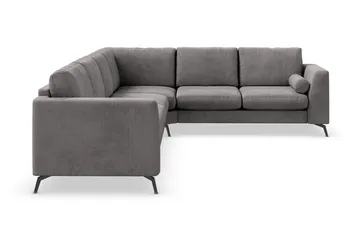 Ocean Lyx 5-seters Vendbar L-formet Hjørnesofa i Manchester - Mørk grå - Møbler - Sofaer - Hjørnesofaer