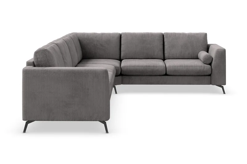 Ocean Lyx 5-seters Vendbar L-formet Hjørnesofa i Manchester - Mørk grå - Møbler - Sofaer - Hjørnesofaer