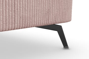 Ocean Lyx 5-seters Vendbar L-formet Hjørnesofa i Manchester - Rosa - Møbler - Sofaer - Hjørnesofaer