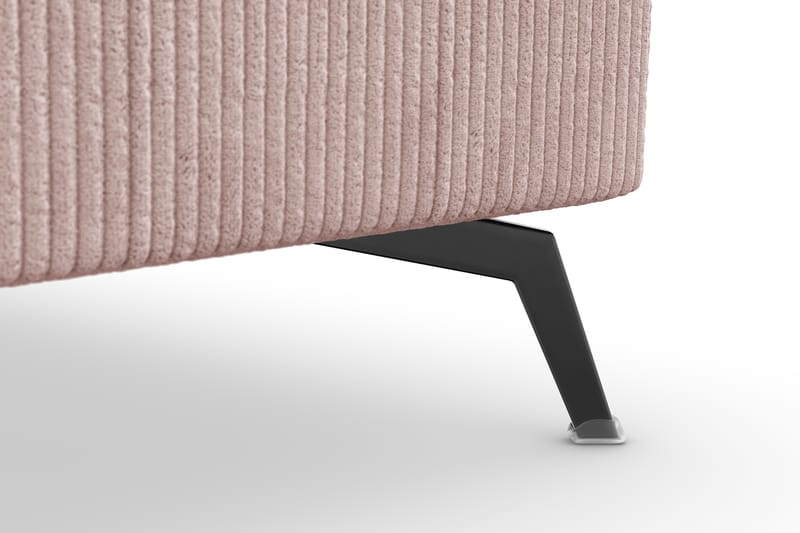 Ocean Lyx 5-seters Vendbar L-formet Hjørnesofa i Manchester - Rosa - Møbler - Sofaer - Hjørnesofaer