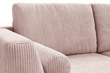Ocean Lyx 5-seters Vendbar L-formet Hjørnesofa i Manchester - Rosa - Møbler - Sofaer - Hjørnesofaer