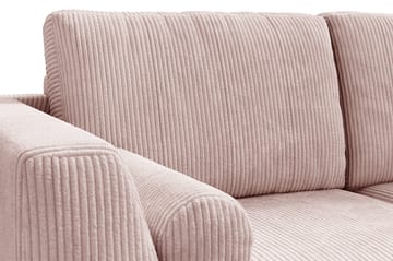 Ocean Lyx 5-seters Vendbar L-formet Hjørnesofa i Manchester - Rosa - Møbler - Sofaer - Hjørnesofaer