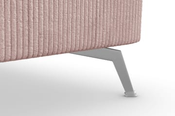 Ocean Lyx 5-seters Vendbar L-formet Hjørnesofa i Manchester - Rosa - Møbler - Sofaer - Hjørnesofaer