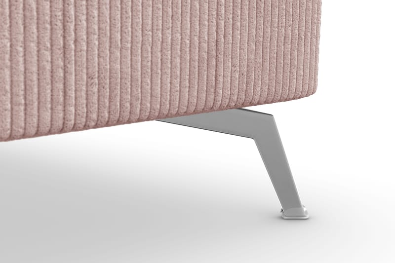 Ocean Lyx 5-seters Vendbar L-formet Hjørnesofa i Manchester - Rosa - Møbler - Sofaer - Hjørnesofaer