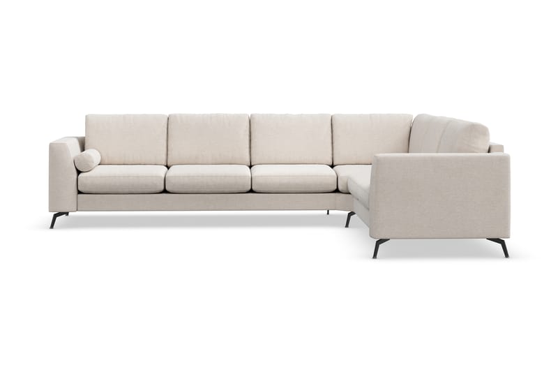 Ocean Lyx 5-seters Vendbar L-formet Hjørnesofa i Stoff - Beige - Møbler - Sofaer - Hjørnesofaer