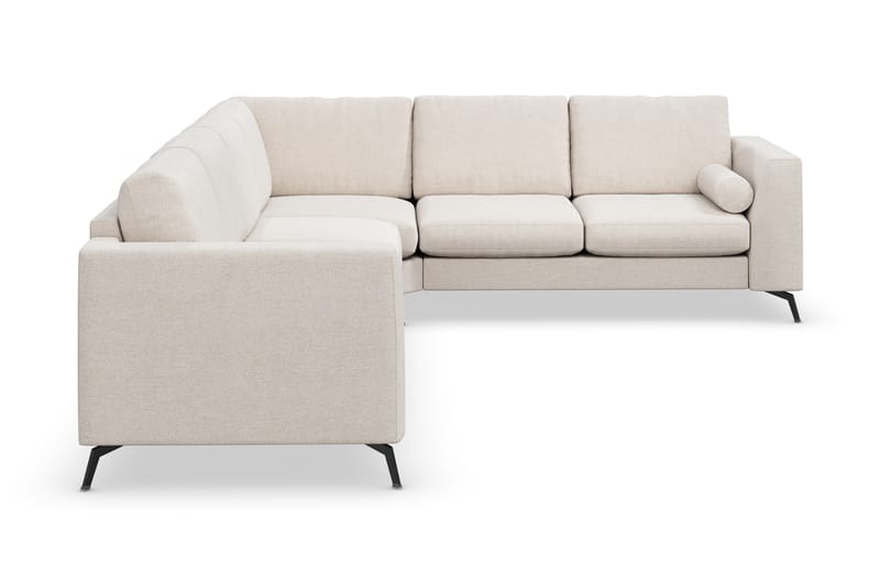Ocean Lyx 5-seters Vendbar L-formet Hjørnesofa i Stoff - Beige - Møbler - Sofaer - Hjørnesofaer